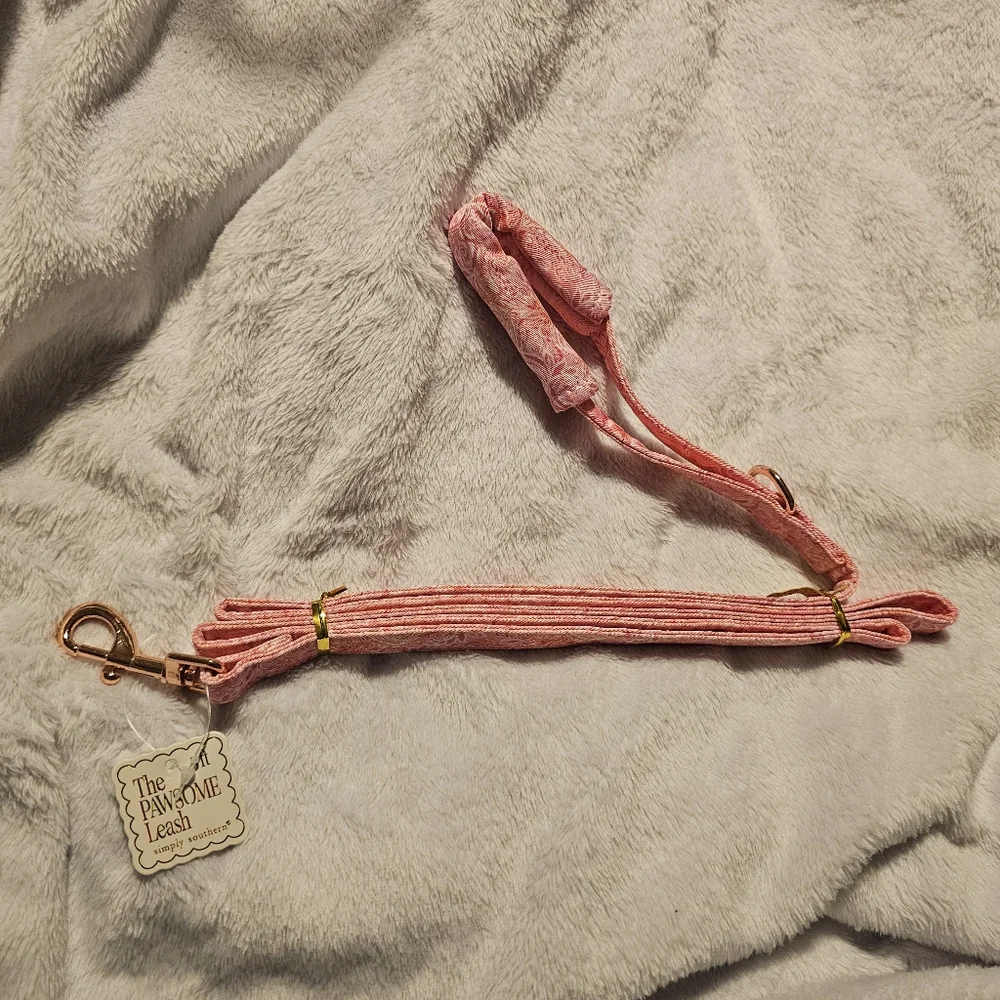 Simply Southern Pink Paisley Print Padded Dog Leash